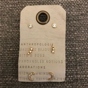 Anthropology set of 3 earrings